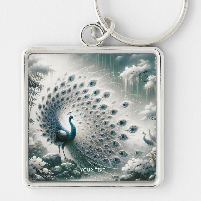 Chaveiro Árvore de Chuva de Peacock Cuja Fantasia (Frente)