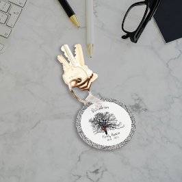 Chaveiro Árvore de Manutenção de Reunião Familiar | Silver 