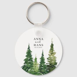Chaveiro Árvore de Natal Aquarela Casamento Festivo