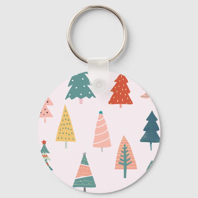 Chaveiro Árvore de Natal Bastante Decorada (Frente)
