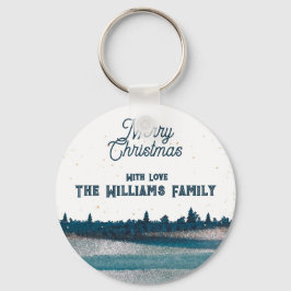 Chaveiro Árvore de Natal com Neve Feliz Natal