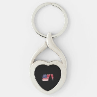 Chaveiro árvore de natal da bandeira americana