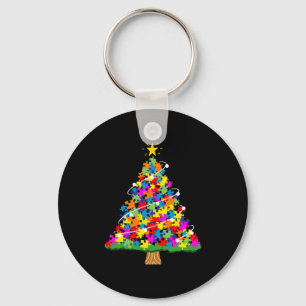 Chaveiro Árvore de Natal da Conscientização do Autismo