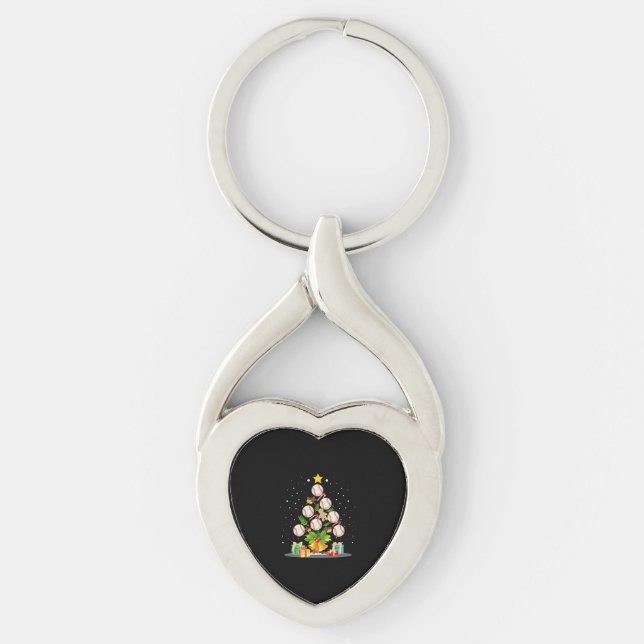 Chaveiro árvore de natal de beisebol (Frente)