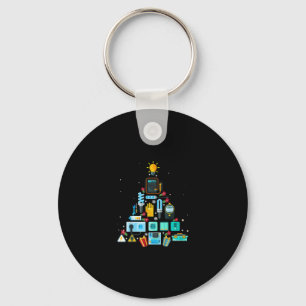 Chaveiro Árvore de Natal de Elétrico Engraçado