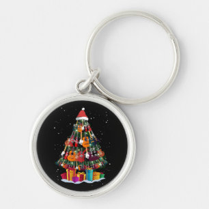 Chaveiro Árvore de Natal de Guitarra Divertida