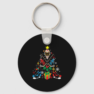 Chaveiro Árvore de Natal de Hóquei em Gelo Merry Xmas