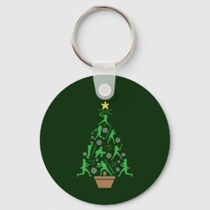Chaveiro Árvore de Natal de Softball feminino
