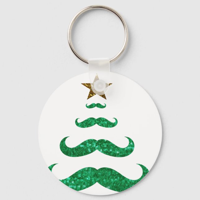 Chaveiro árvore de natal do bigode (Frente)