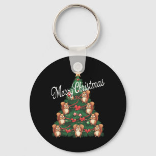 Chaveiro Árvore de Natal do Esquilo Xmas