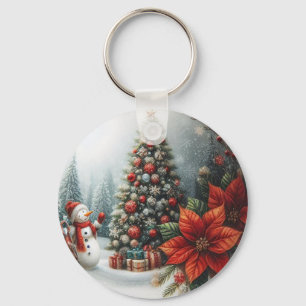 Chaveiro Árvore De Natal E Neve