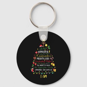 Chaveiro Árvore de Natal em Forma de Xmas Nomes da Bíblia d