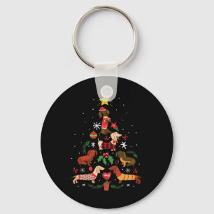 Chaveiro Árvore de Natal Engraçado Dachshund