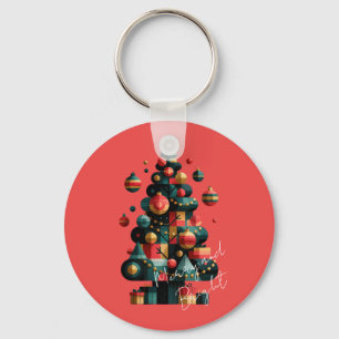Chaveiro Árvore de Natal Geométrica