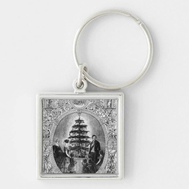 Chaveiro Árvore de Natal no castelo de Windsor, 1848 (Frente)