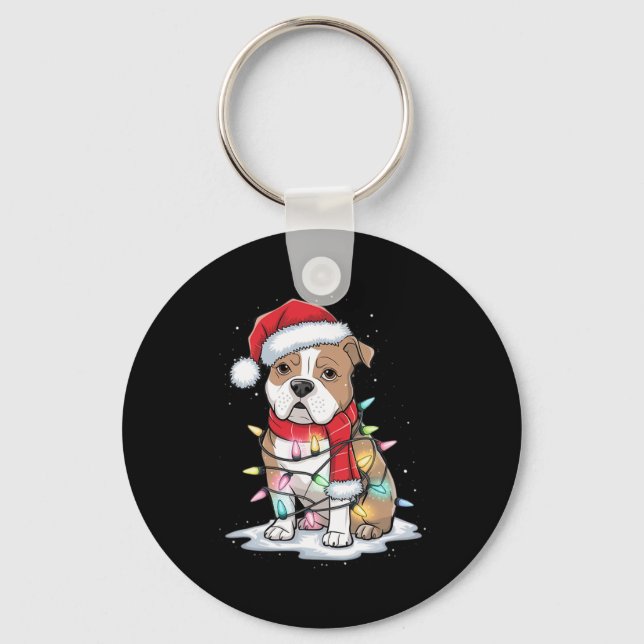 Chaveiro Árvore de Natal Pitbull Fora de Natal Fora de Papa (Frente)