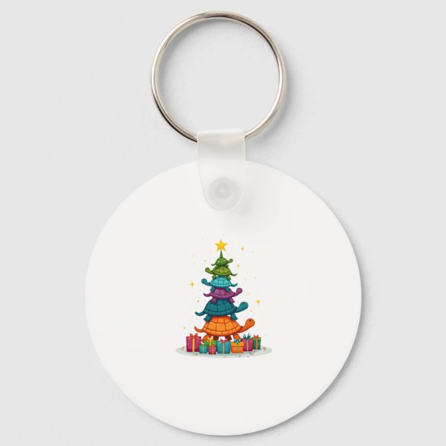 Chaveiro Árvore de Natal Tartaruga Adorável Árvore de Natal (Frente)