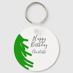 Chaveiro Árvore de Natal verde feliz aniversário Dezembro i