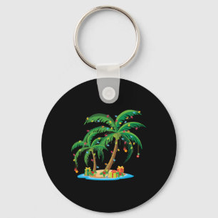 Chaveiro Árvore de Palma de Natal Tropical Xmas Gift Coconu