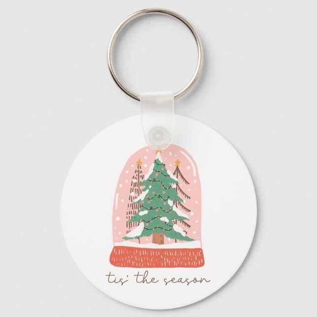 Chaveiro Árvore De Presente Do Xmas É A Época (Frente)