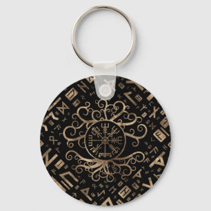Chaveiro Árvore de Vegvisir de vida Yggdrasil e de Runes