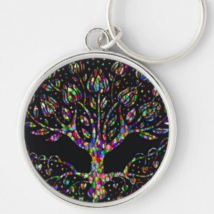 Chaveiro Árvore do vitral do falso da corrente chave da