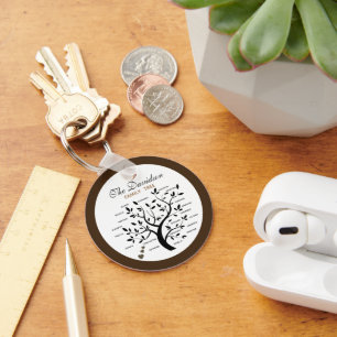 Chaveiro Árvore Familiar Personalizada (20 nomes)