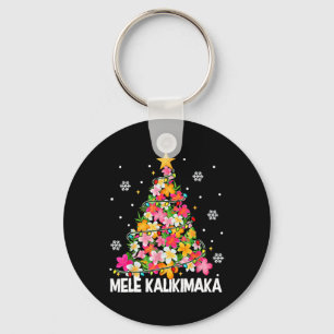 Chaveiro Árvore Floral de Natal Havaiana Mele Kalikimaka Tr