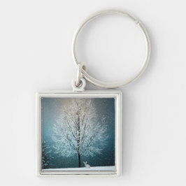 Chaveiro Árvore gelada à noite