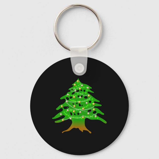 Chaveiro Árvore Libanesa Natal Bandeira do Líbano Ced (Frente)