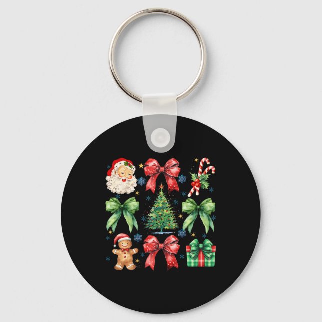 Chaveiro Árvore Natal Coquette Arco Santa Claus Candy (Frente)