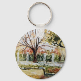 Chaveiro Árvore natural e relva de parque natural desenhado