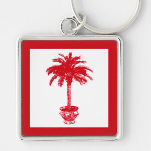 Chaveiro Árvore Palm Potente - vermelho e branco profundos