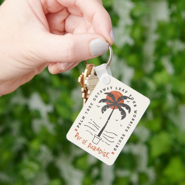 Chaveiro Árvore Tropical Palm Beach Vibes Summer Sun Retro (Mão)