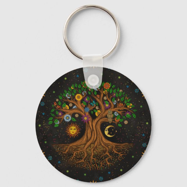 Chaveiro Árvore Whimsical da Vida - Yggdrasil (Frente)