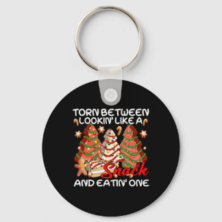 Chaveiro Árvore Xmas Torcida Entre Olhar Como Um Bolo De In