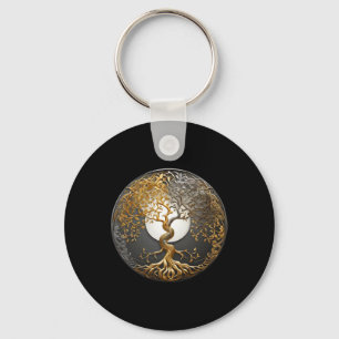 Chaveiro Árvore Yin Yang Da Vida Símbolo Budista Taoísta Me