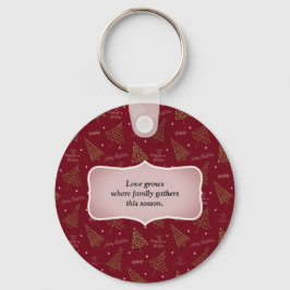 Chaveiro Árvores de Natal modernas com oferta de endereço e