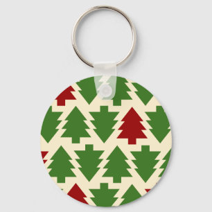 Chaveiro Árvores de Natal Padrão de Feriado