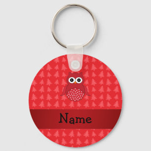 Chaveiro Árvores de Natal vermelhas personalizadas da