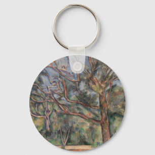 Chaveiro Árvores e Estrada, Paisagem Pós-Impressionista