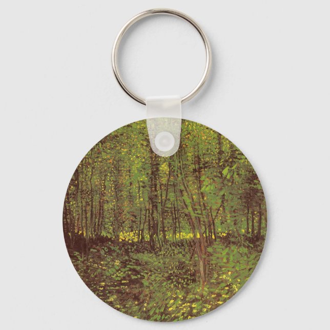 Chaveiro Árvores e Sub-bosque por Vincent van Gogh (Frente)