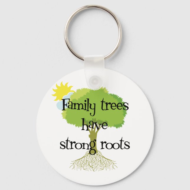 Chaveiro Árvores Familiares Têm Raízes Fortes (Frente)