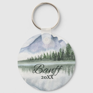 Chaveiro Árvores Personalizadas do Lago da Montanha de Banf