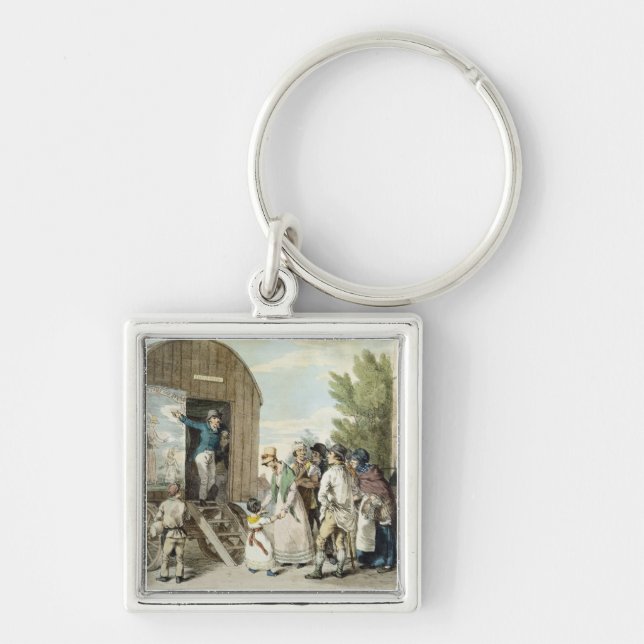 Chaveiro As feiras: A mostra, c.1821 (litho da cor) (Frente)