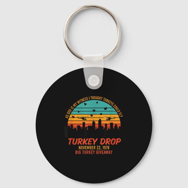 Chaveiro As God Is My Witness Turkey Drop - Retro Thanksgiv (Frente)