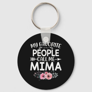 Chaveiro As Minhas Pessoas Favoritas Chamam-Me Mima Cute Fl