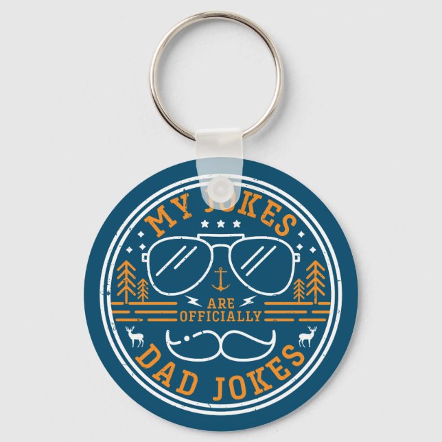 Chaveiro As Minhas Piadas São Oficialmente Piadas Pais Nova (Frente)