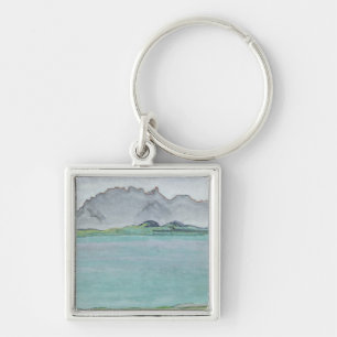 Chaveiro As montanhas de Stockhorn e o lago Thun, 1911