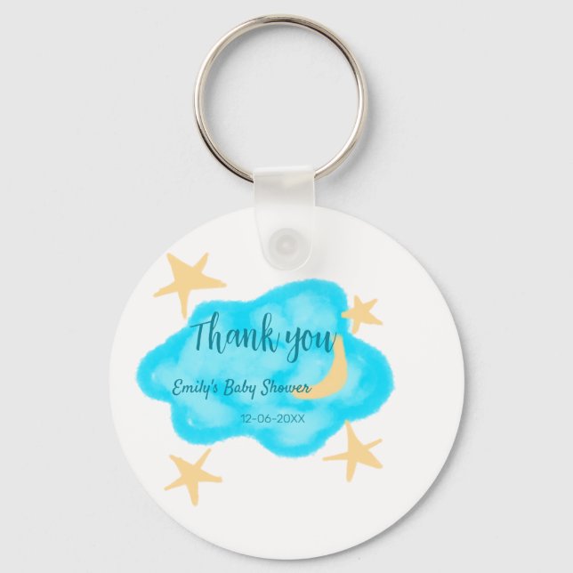 Chaveiro As nuvens de estrelas da lua tornam o chá de frald (Frente)